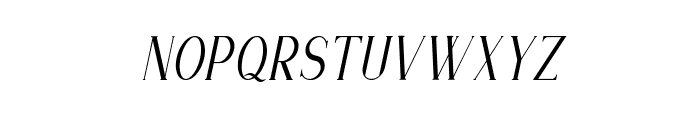 Vanera Italic Font LOWERCASE