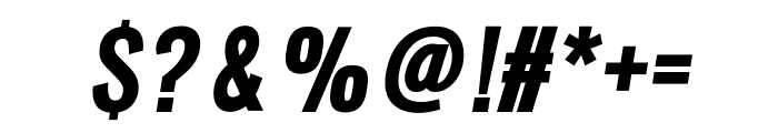 Vanguard Bold Italic Font OTHER CHARS