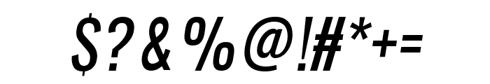 Vanguard Italic Font OTHER CHARS