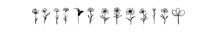 Variety Flower Momat 1 Regular Font LOWERCASE