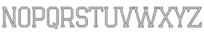 Varsity Outline 1 2 Thin Font UPPERCASE