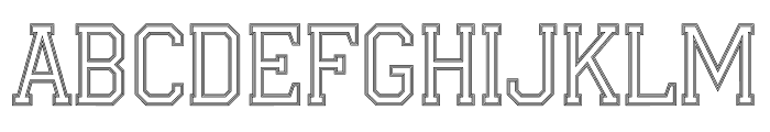 Varsity Outline 1 3 Extra Ligh Font UPPERCASE