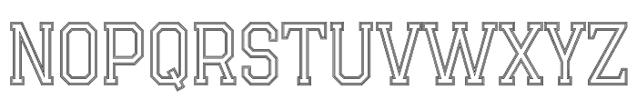 Varsity Outline 1 3 Extra Ligh Font LOWERCASE