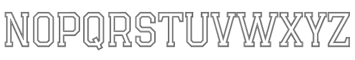 Varsity Outline 1 4 Light Font LOWERCASE