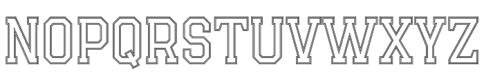 Varsity Outline 1 5 Semi Light Font UPPERCASE