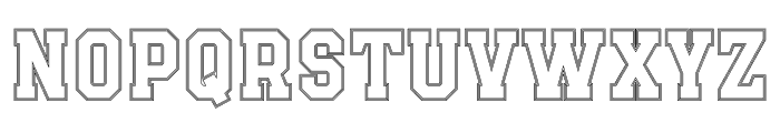 Varsity Outline 1 6 Bold Font UPPERCASE