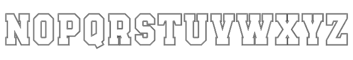 Varsity Outline 1 7 Black Font LOWERCASE