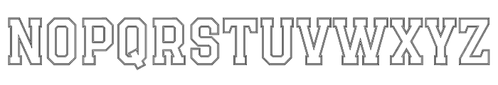 Varsity Outline 1 Font UPPERCASE