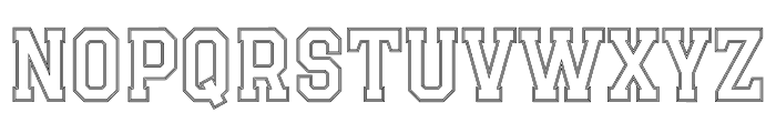 Varsity Outline 1 Font LOWERCASE