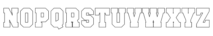 Varsity Outline Black Font LOWERCASE