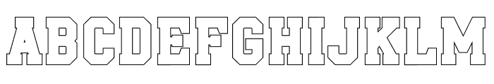 Varsity Outline Bold Font LOWERCASE