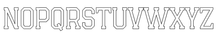 Varsity Outline Extra Light Font LOWERCASE