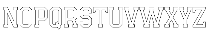 Varsity Outline Light Font UPPERCASE