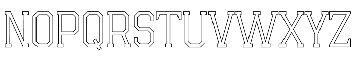 Varsity Outline Thin Font LOWERCASE