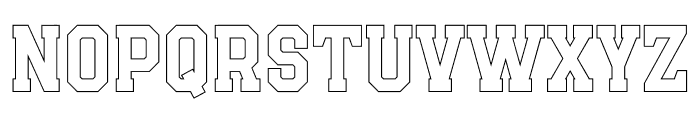 Varsity Outline Font UPPERCASE