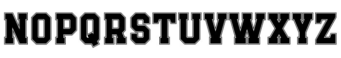 Varsity Team 0 5 Bold Font UPPERCASE