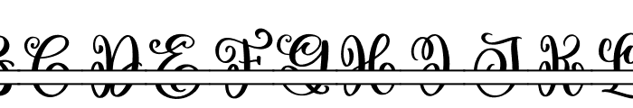 Vase Monogram Font UPPERCASE