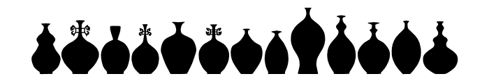 Vases Christmas Font UPPERCASE