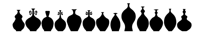 Vases Christmas Font LOWERCASE