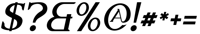 Vatamora Italic Font OTHER CHARS