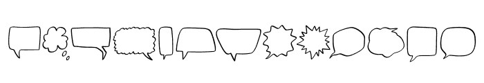 Vector Speech Bubble Font LOWERCASE