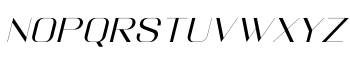 Veganzone Armstrong Sans Serif Italic Font UPPERCASE