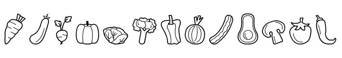 Vegetable Doodle Font UPPERCASE