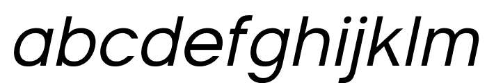 Vegment  Italic Font LOWERCASE