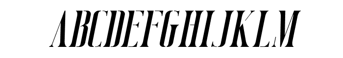Velbina Stencil Oblique Font UPPERCASE