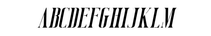Velbina Stencil Oblique Font LOWERCASE