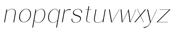 Velora Thin Slanted Font LOWERCASE