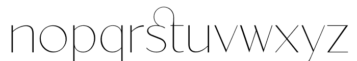Velorina Thin Font LOWERCASE