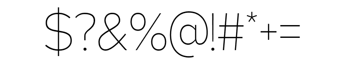 Velostria Thin Font OTHER CHARS