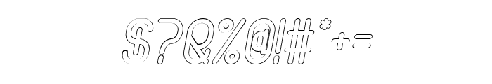 Venditum Italic Outline Font OTHER CHARS