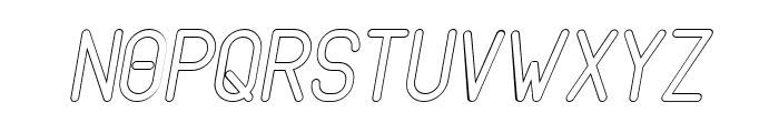 Venditum-ItalicOutline Font LOWERCASE