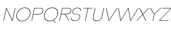 Venzia Sans Thin Italic Font UPPERCASE