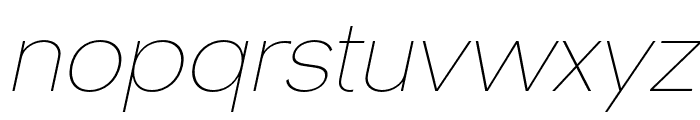 Venzia Sans Thin Italic Font LOWERCASE