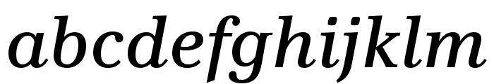 Vernacular Clarendon Medium Italic Font LOWERCASE