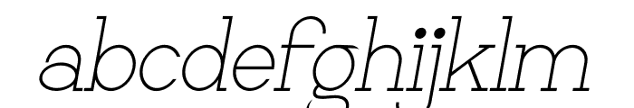 Victorela Light Italic Font LOWERCASE