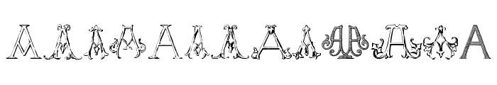 Victorian Alphabets A Regular Font UPPERCASE