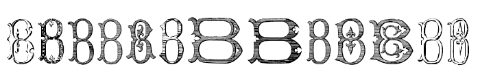 Victorian Alphabets B Regular Font UPPERCASE