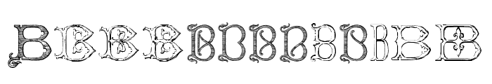 Victorian Alphabets B Regular Font UPPERCASE