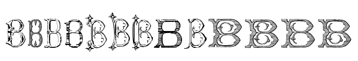 Victorian Alphabets B Regular Font LOWERCASE