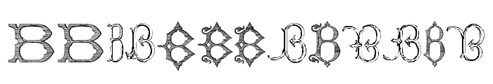 Victorian Alphabets B Regular Font LOWERCASE