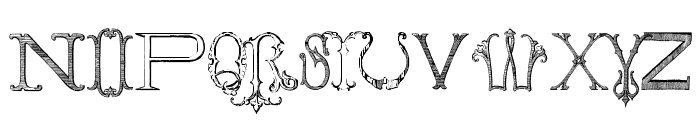 Victorian Alphabets Five Regular Font UPPERCASE