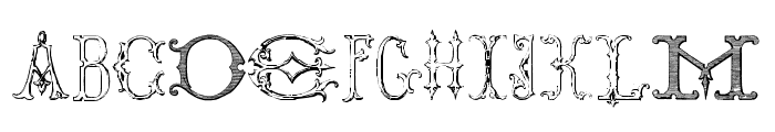 Victorian Alphabets Four Regular Font UPPERCASE