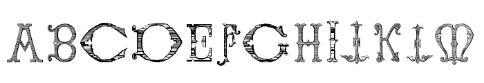 Victorian Alphabets Regular Font UPPERCASE
