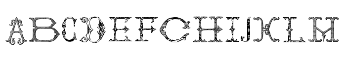 Victorian Alphabets Six Regular Font UPPERCASE