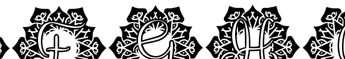 Vine Mandala Monogram Font LOWERCASE