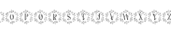 Vine Monogram Wreath Font UPPERCASE